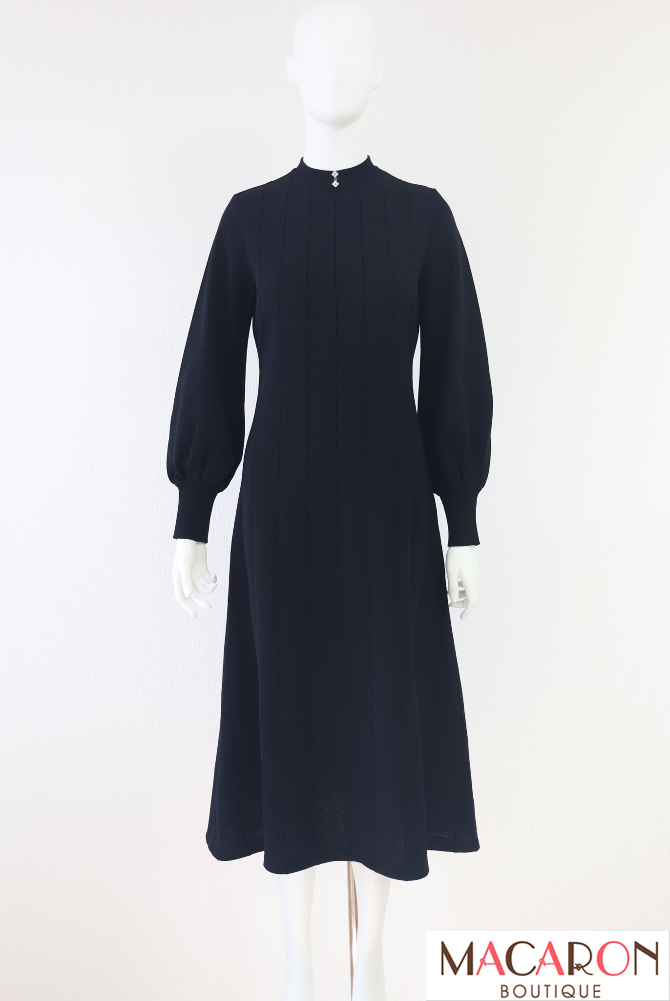 Rene（ルネ） パフスリーブニットワンピース 6412990