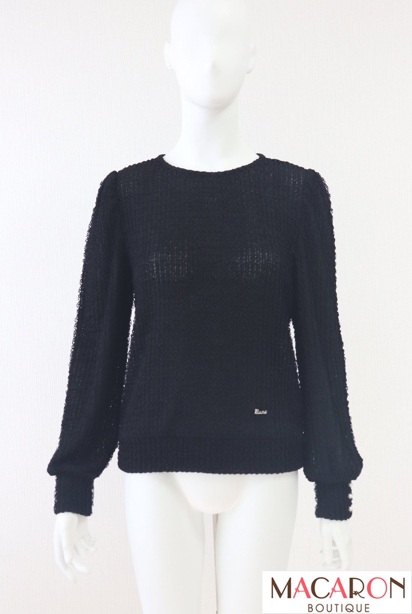 Rene（ルネ） 長袖透かし編みニットトップス 6547020