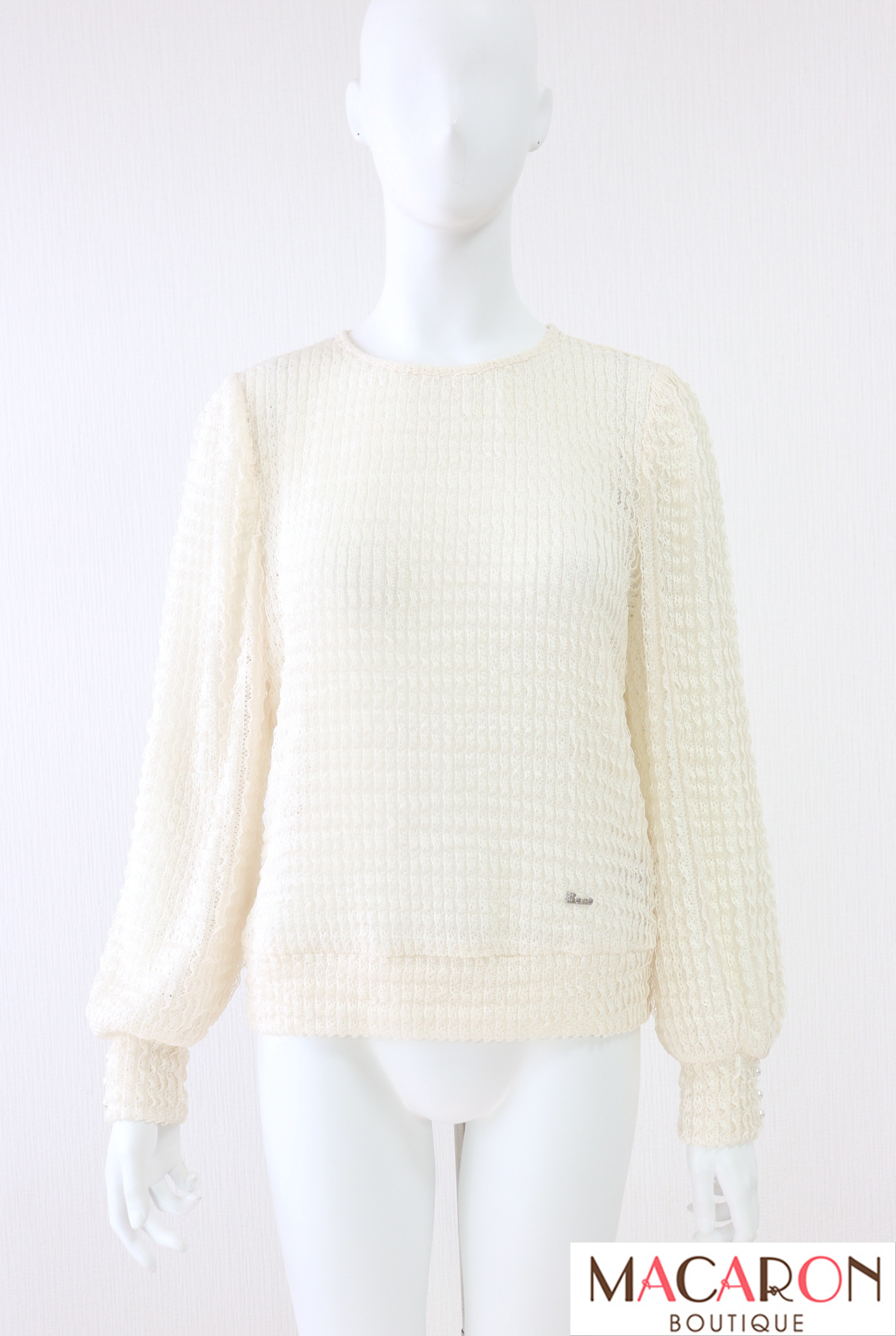 Rene（ルネ） 長袖透かし編みニットトップス 6547020