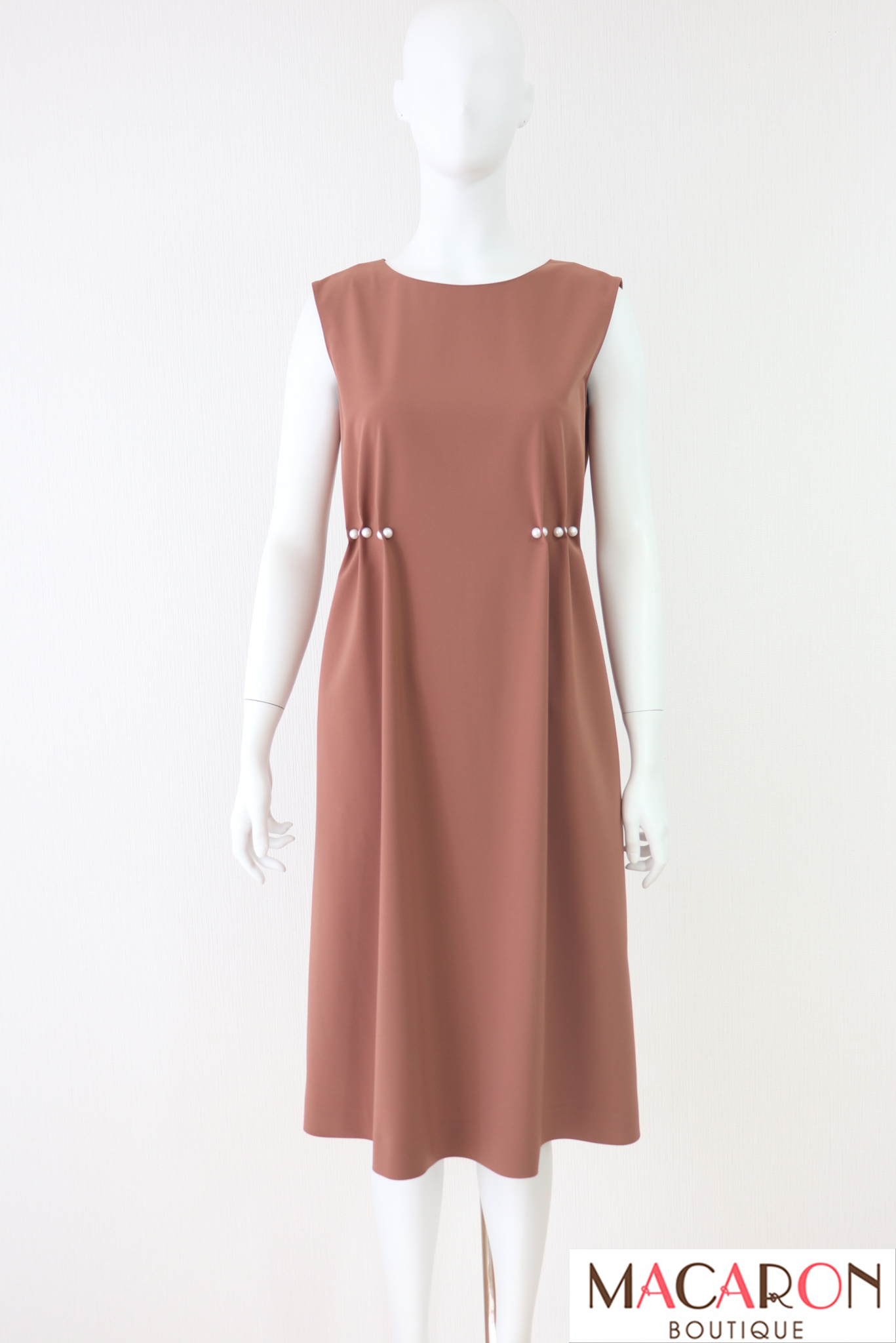 Rene（ルネ） サイドパールノースリーブワンピース 5436210