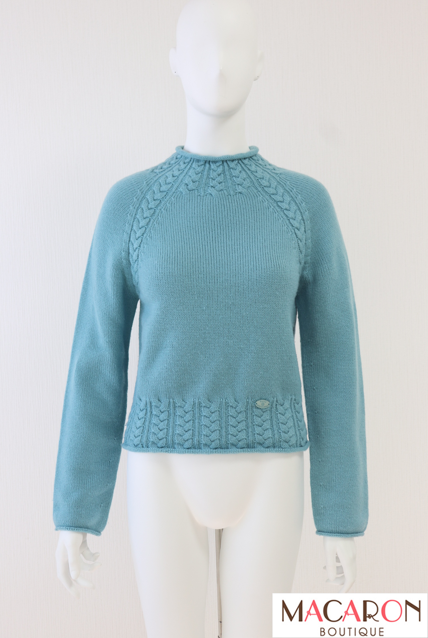 Rene（ルネ）　ケーブル編みラグランスリーブニット　5242140