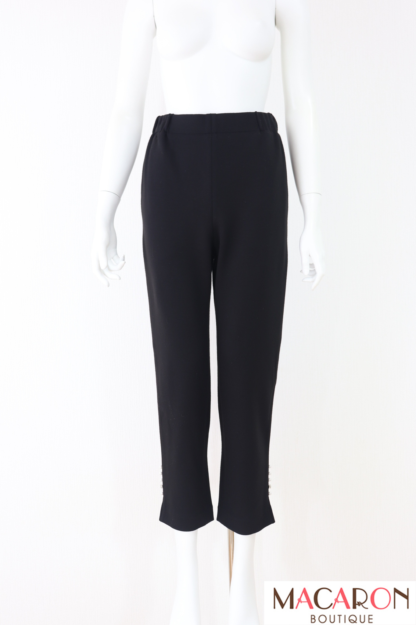 Rene（ルネ）　裾パールビジューストレッチパンツ　5137110