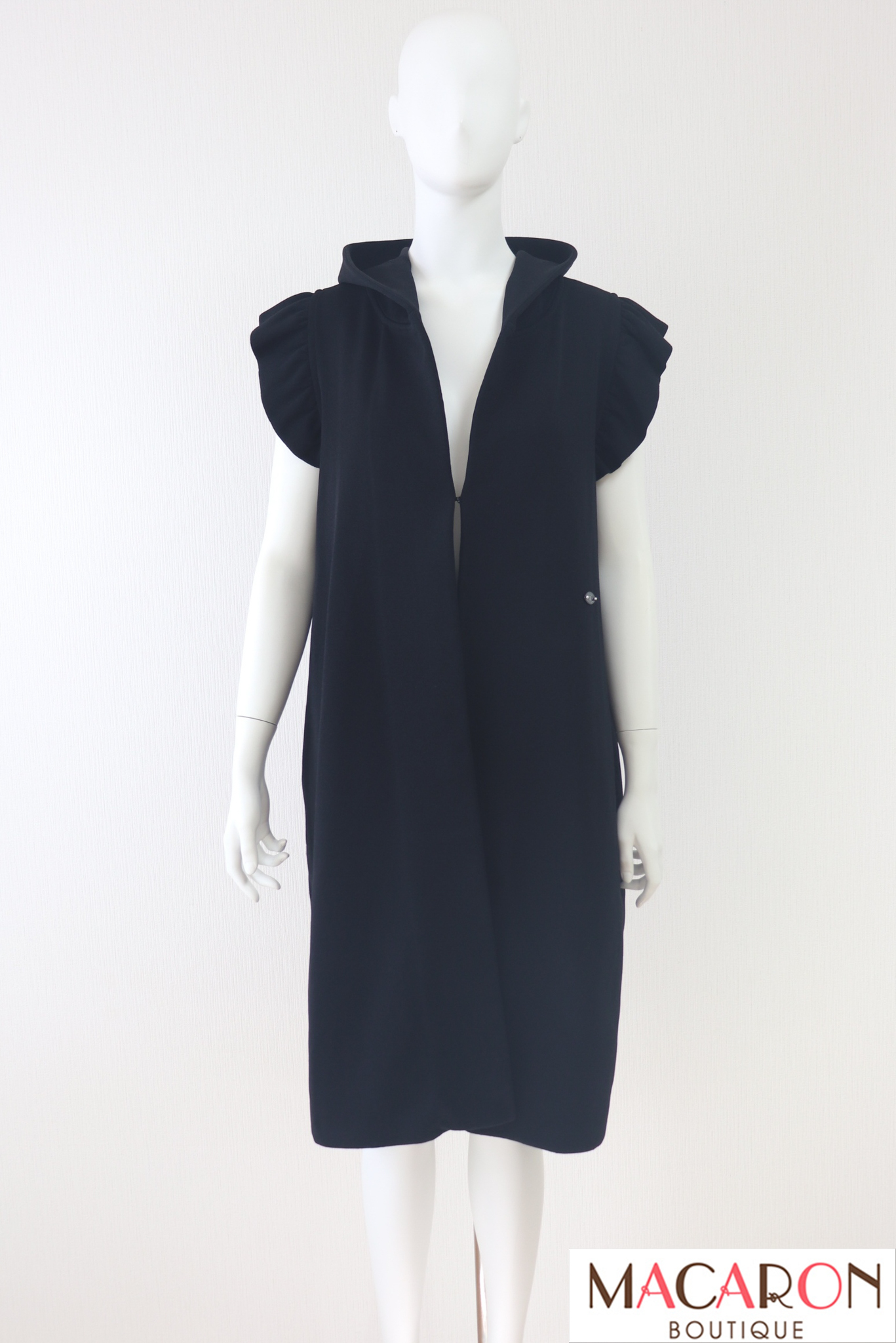 Rene（ルネ）　フード付きニットジレ　6332300