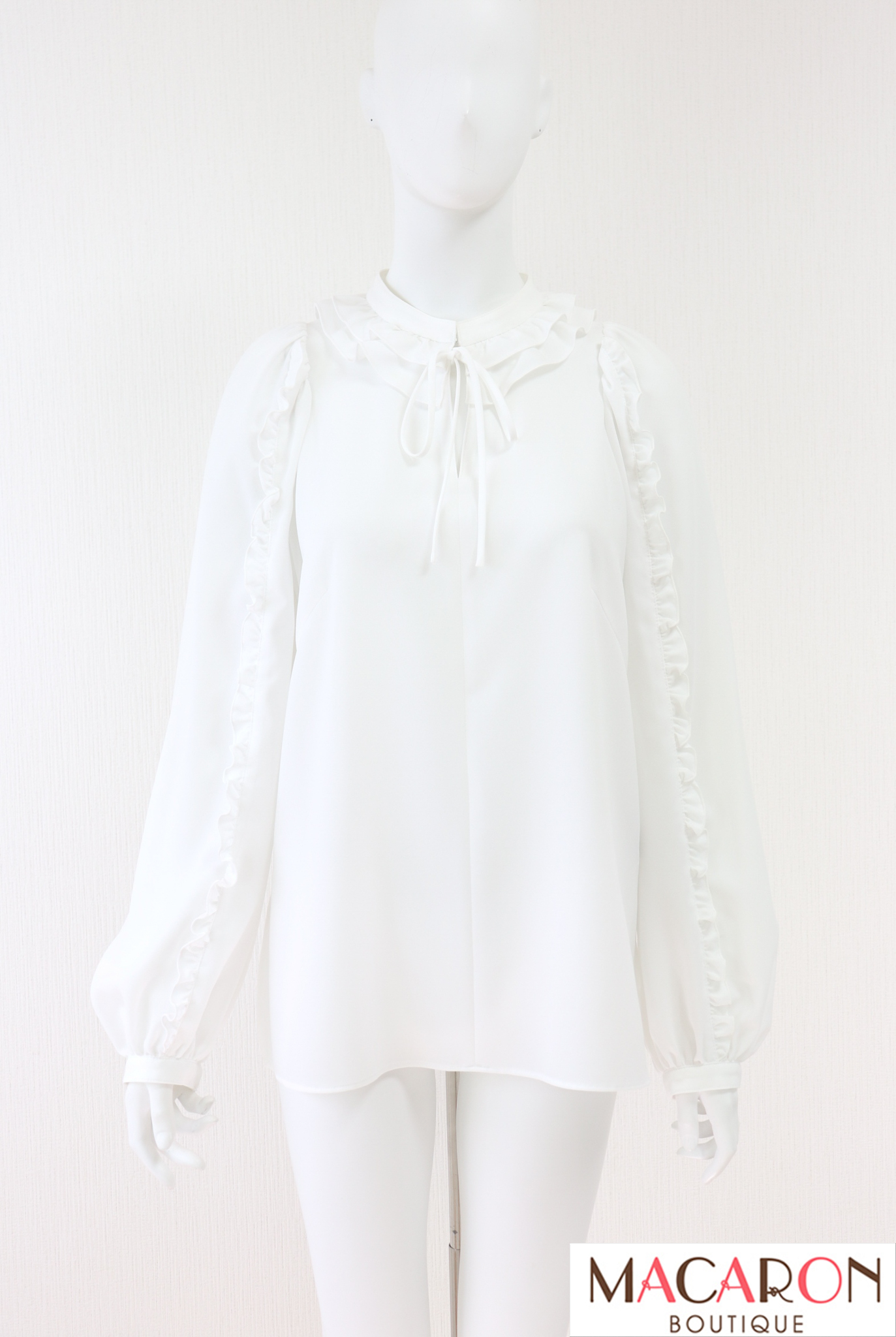 Rene（ルネ）　フリル長袖ブラウス　6331990