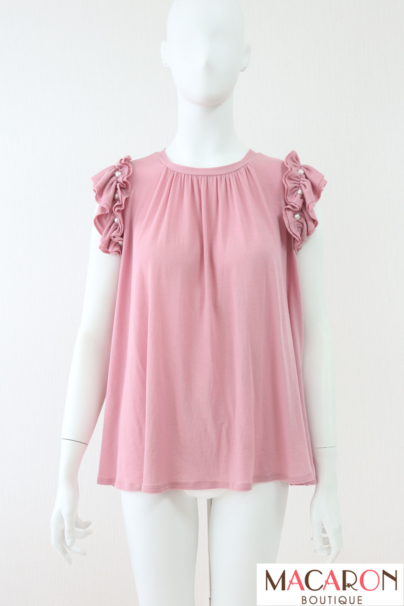 Rene（ルネ）　パール＆フリル袖トップス　5527050