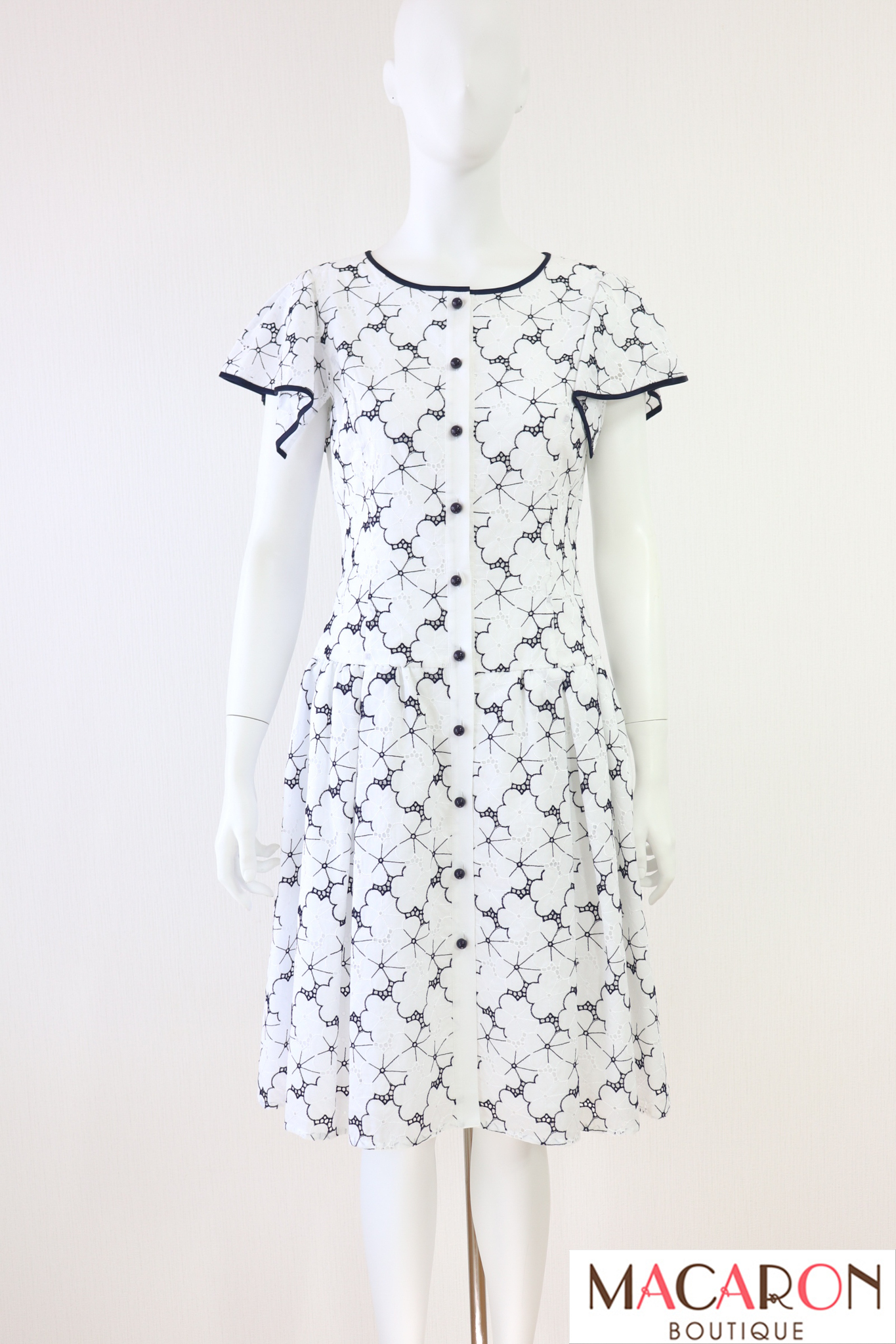 Rene（ルネ） カットワーク刺繍ワンピース 66165440