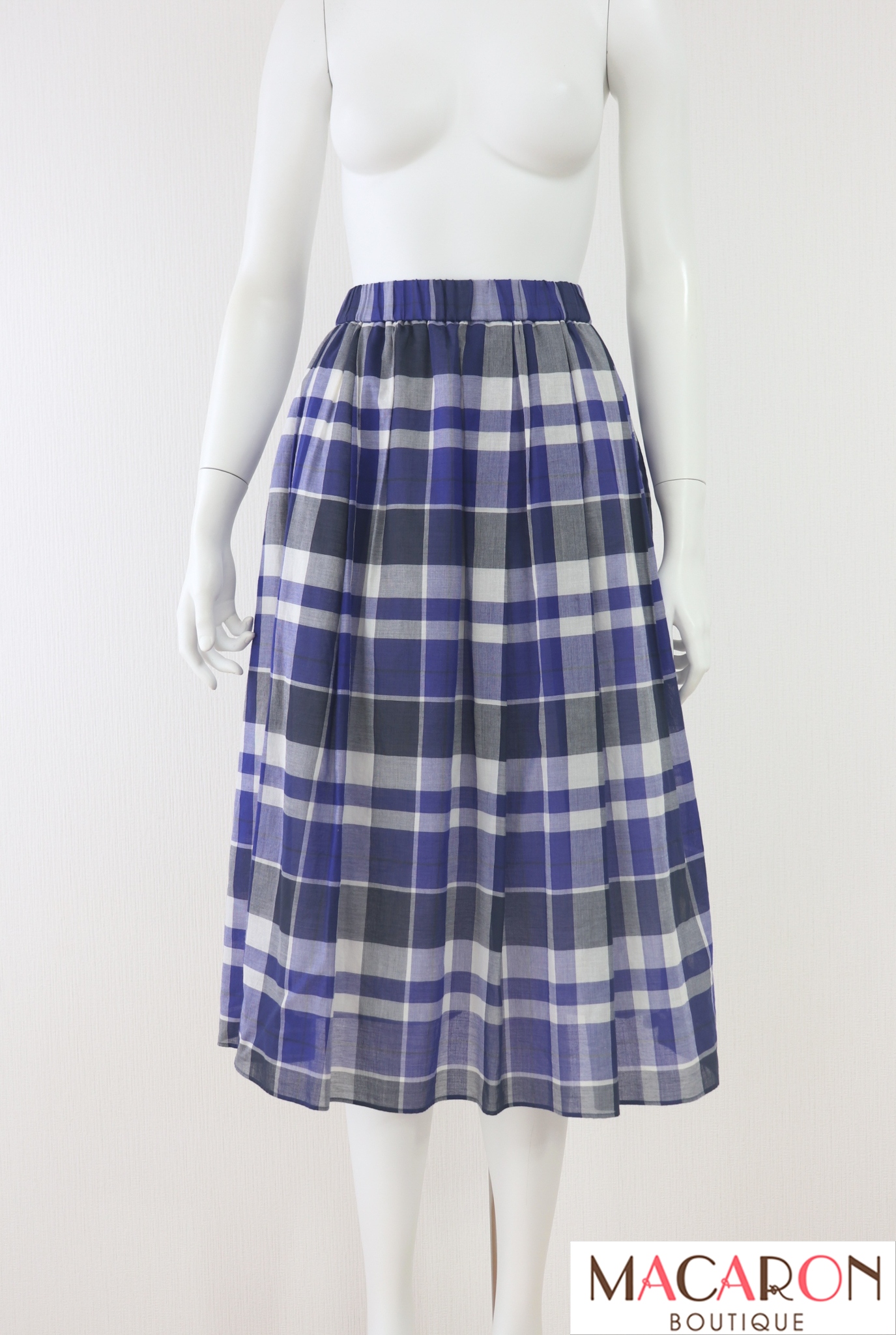 Rene（ルネ）　チェック柄コットンスカート　6324120
