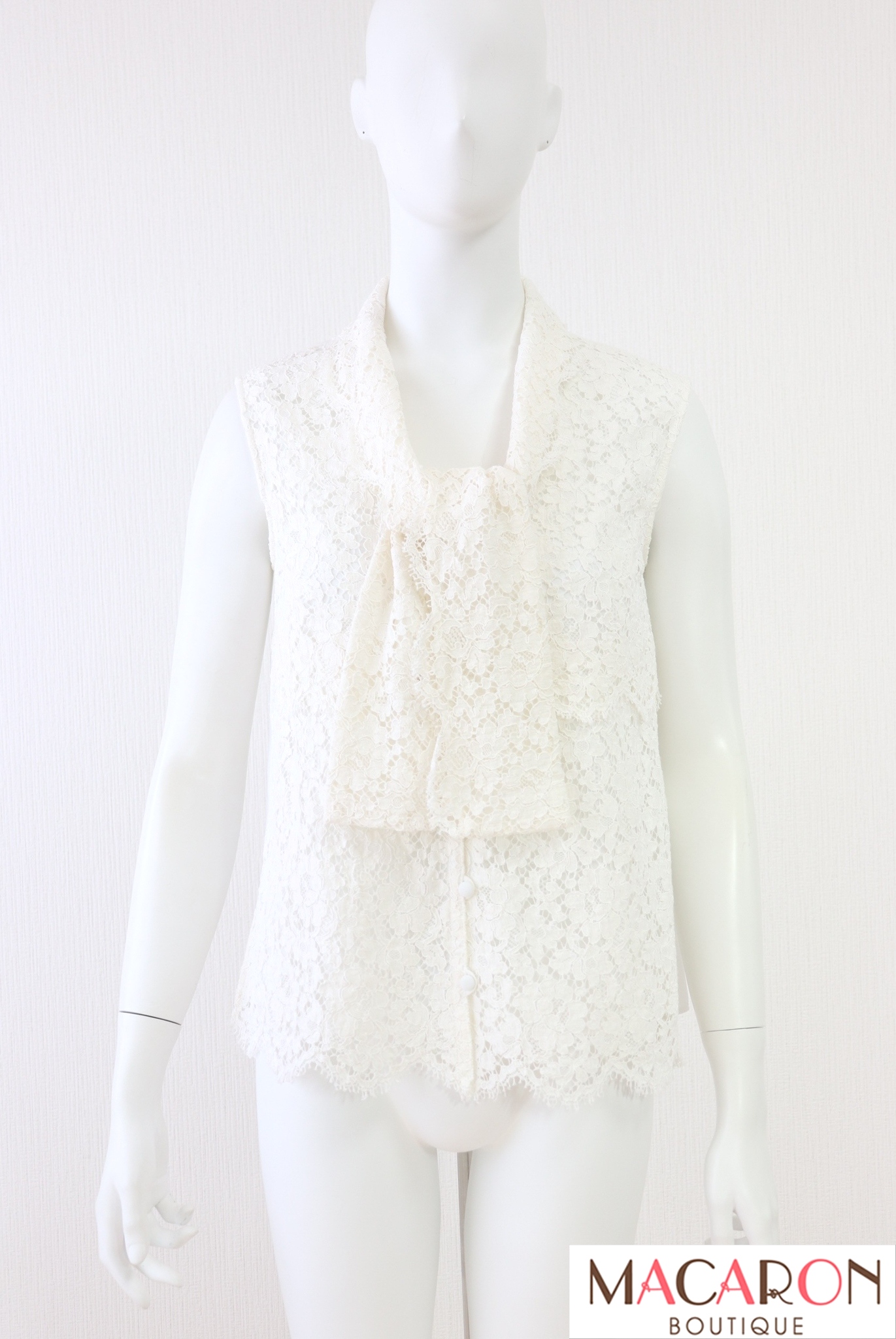 Rene（ルネ）　刺繍レースノースリーブブラウス　6011010