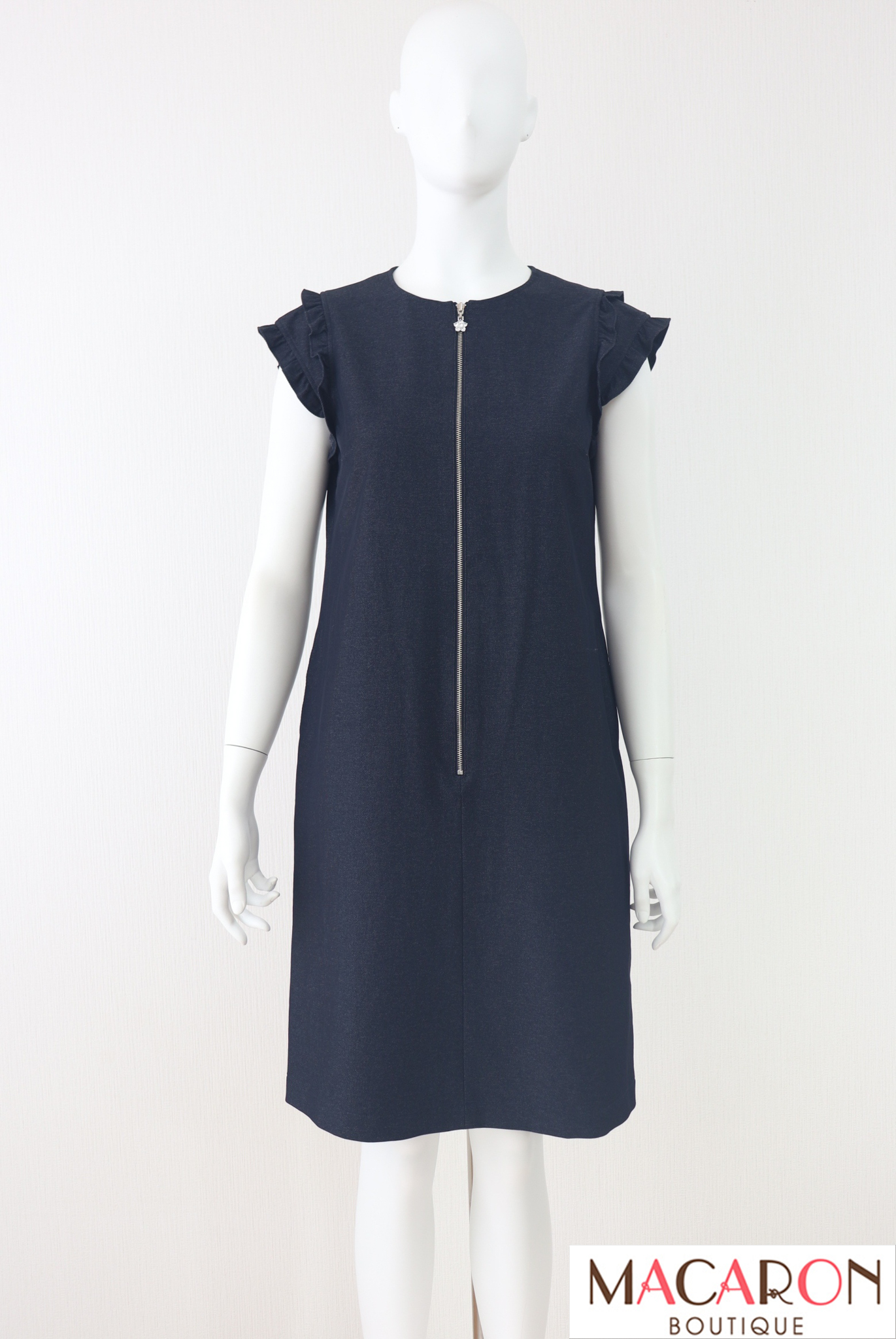 Rene（ルネ）　フリルノースリーブデニムワンピース　5016290