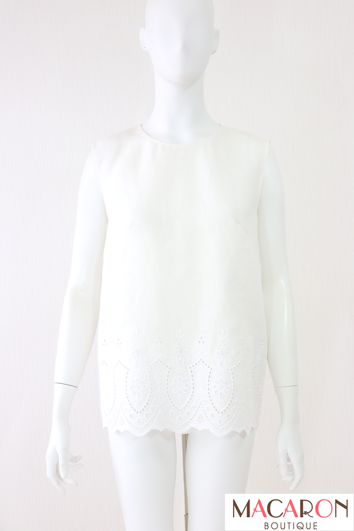 Rene（ルネ）　カットワーク刺繍リネンブラウス　6321980