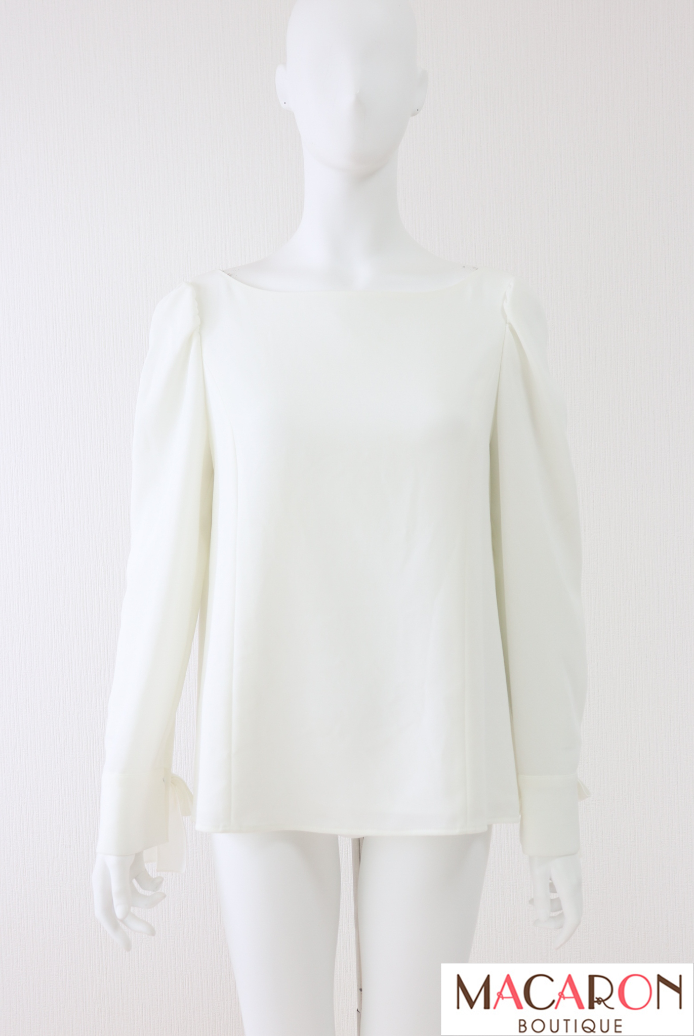 FOXEY NEWYORK(フォクシー）　袖リボンボートネックブラウス　42167