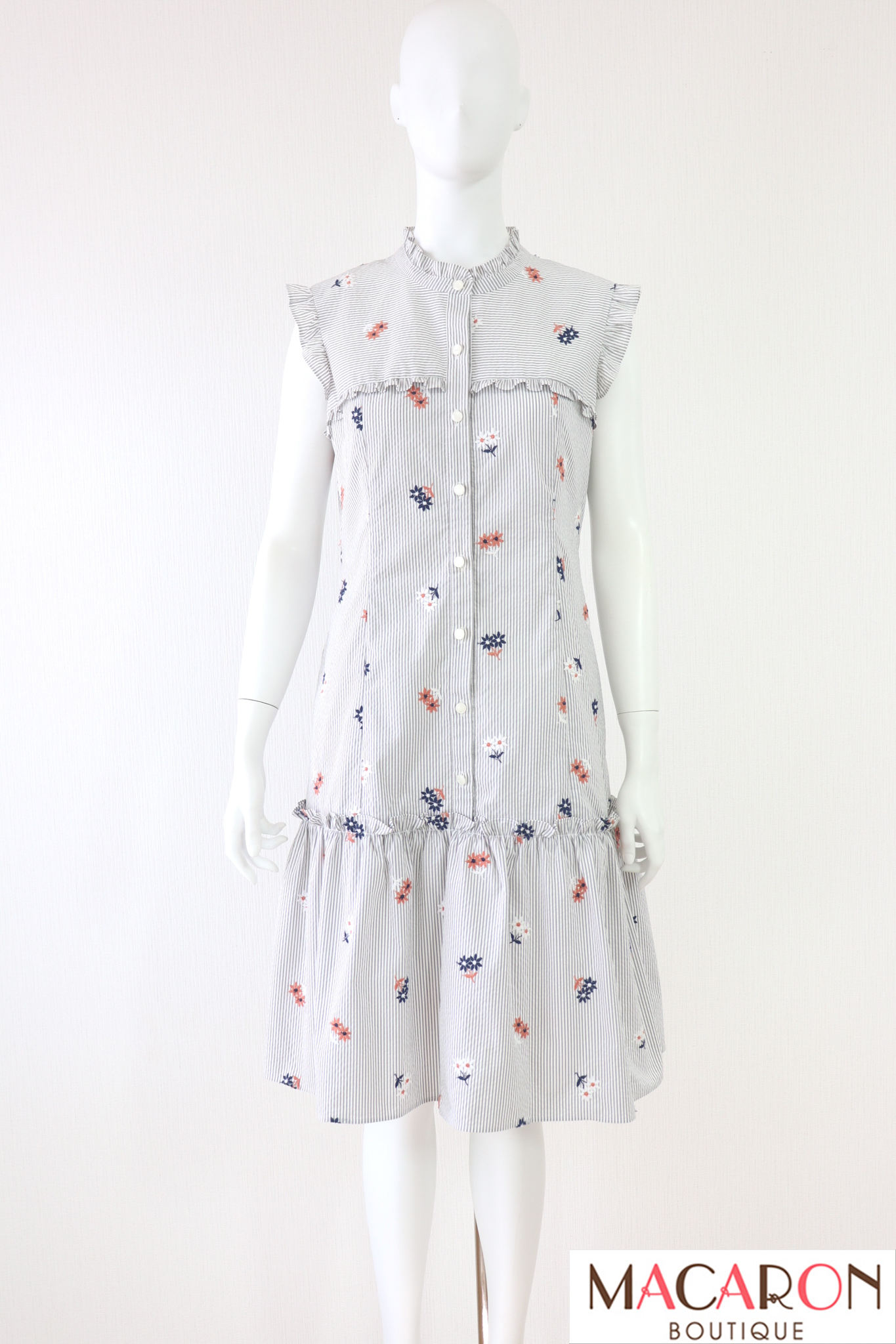 【美品】René ルネ ワンピース ストライプ柄 バルーンシルエットドレス 85603568b_16_d_500.jpg