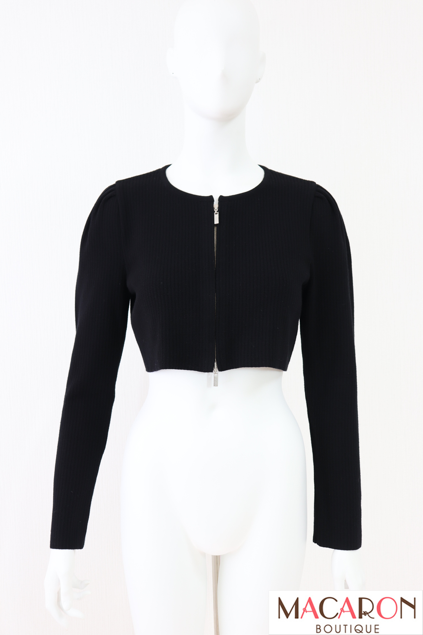 FOXEY BOUTIQUE(売れ筋商品|||フォクシー）　レーヨンブレンドジップアップカーディガン　37150　黒/ブラック FOXEY BOUTIQUE(フォクシー） レーヨンブレンドジップアップ