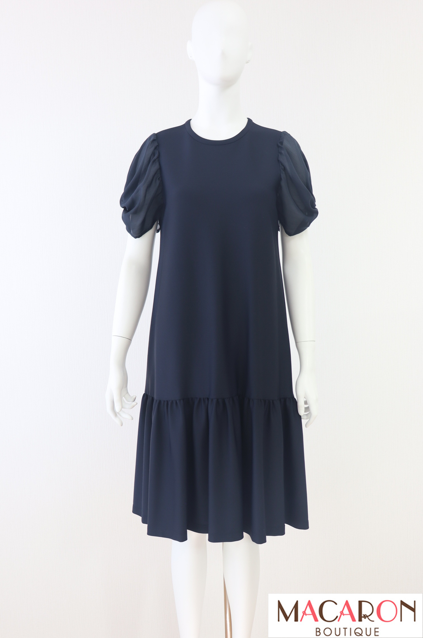 Rene（ルネ）　Ribbon and Puff　リラテックワンピース　5137070