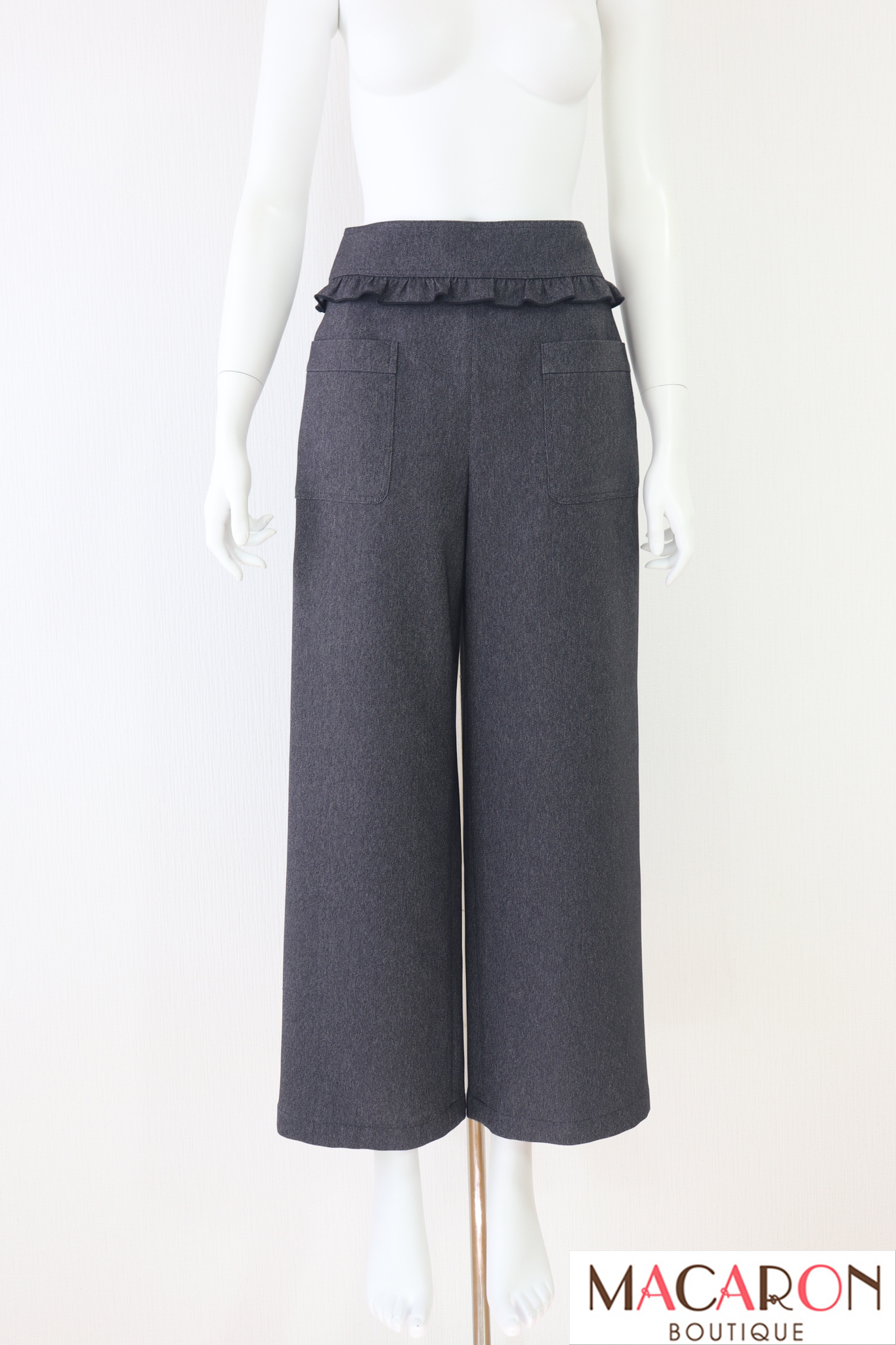 Rene（ルネ）　フロントポケットデニム風パンツ　6435040