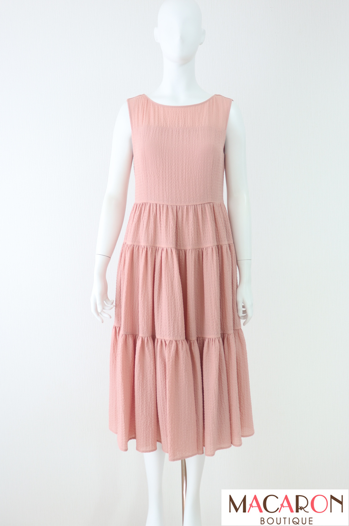 FOXEY NEWYORK(フォクシー）　ノースリーブティアードワンピース　42997