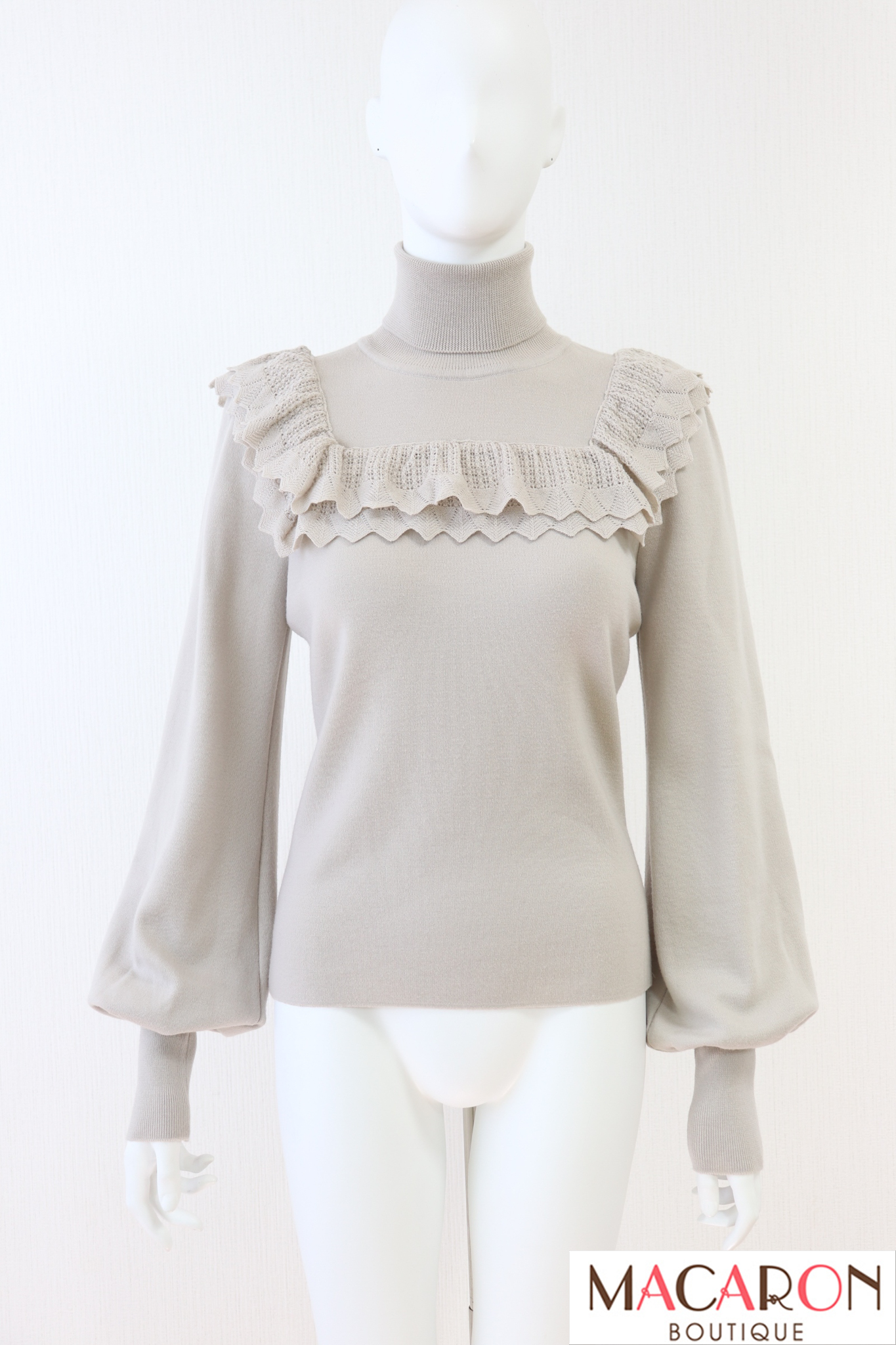 DAISY LIN(フォクシー）　フリルタートルネックセーター　06747