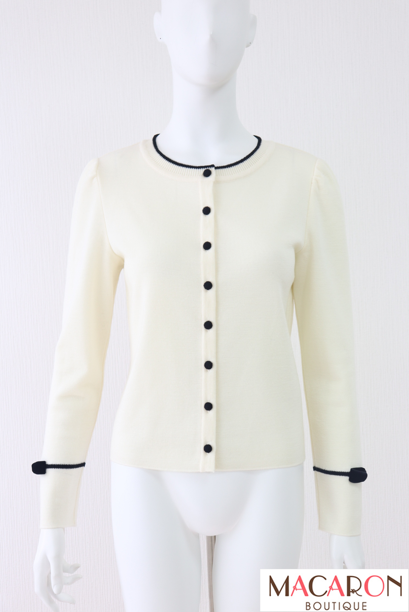 ルネ♡Rene♡バックリボン♡パール♡リブニット♡カーディガン♡リボン♡ ルネ♡Rene♡バックリボン♡パール♡リブニット♡カーディガン