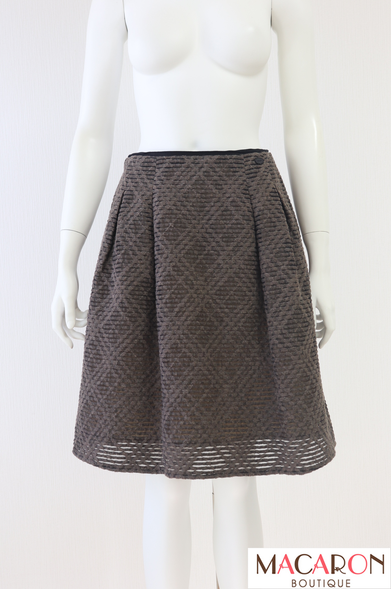 FOXEY BOUTIQUE(フォクシー) アクリルチュールボーダースカート 34737