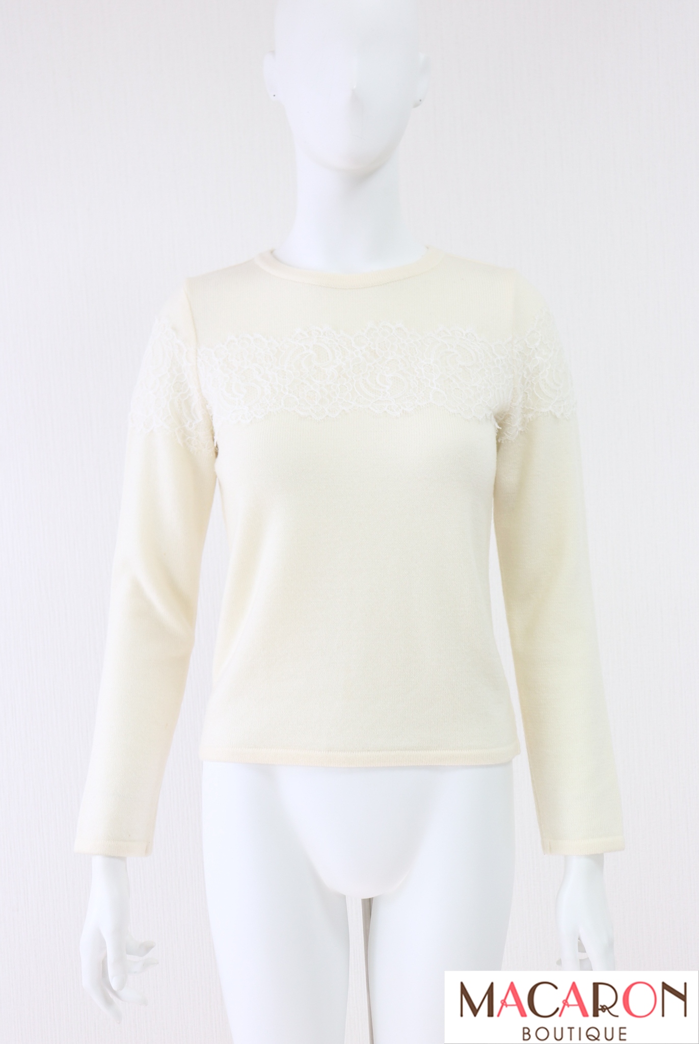 Rene（ルネ） レースウールアクリルニットトップス 5242040