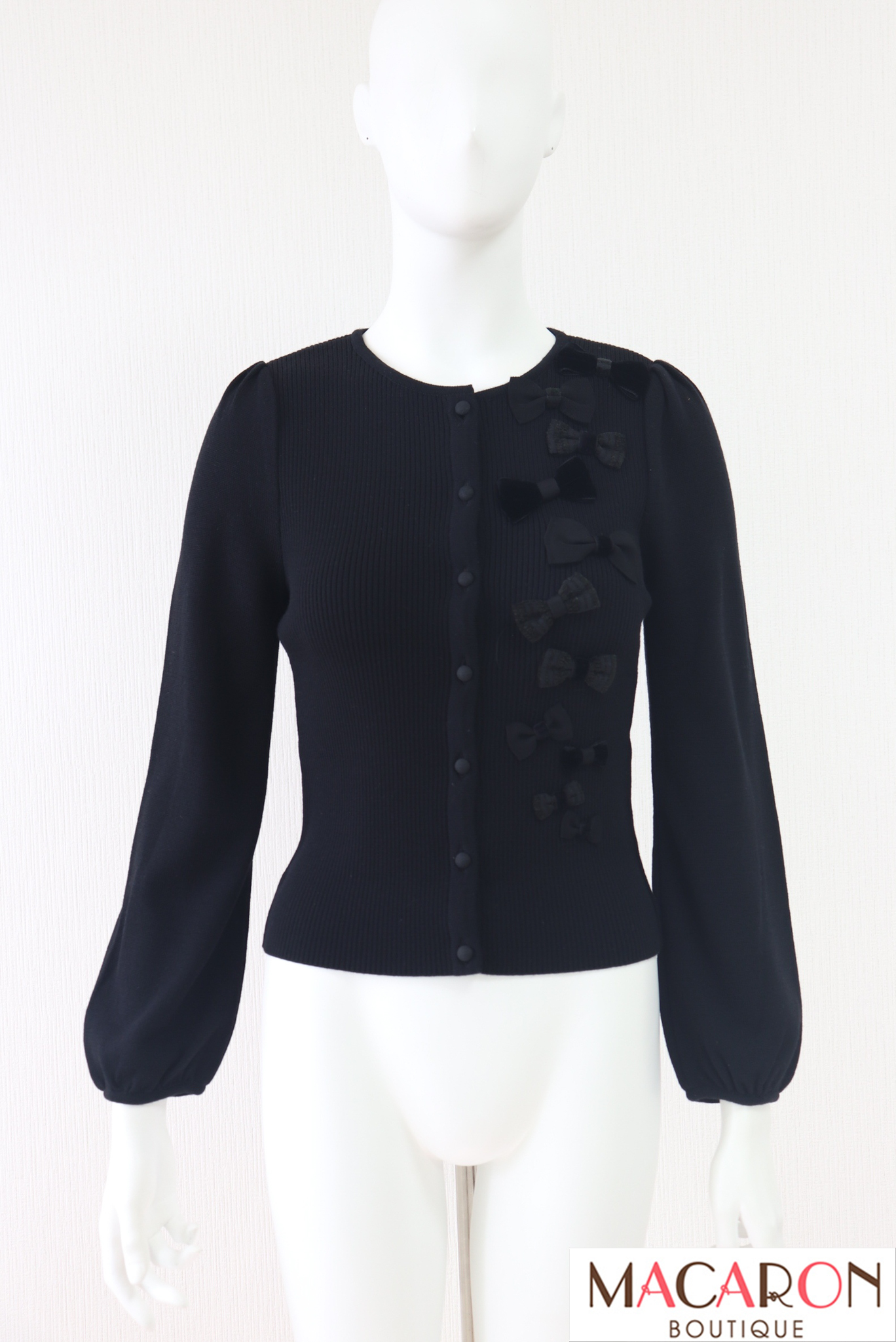 Rene（ルネ） リボンウールニットトップス 6132481