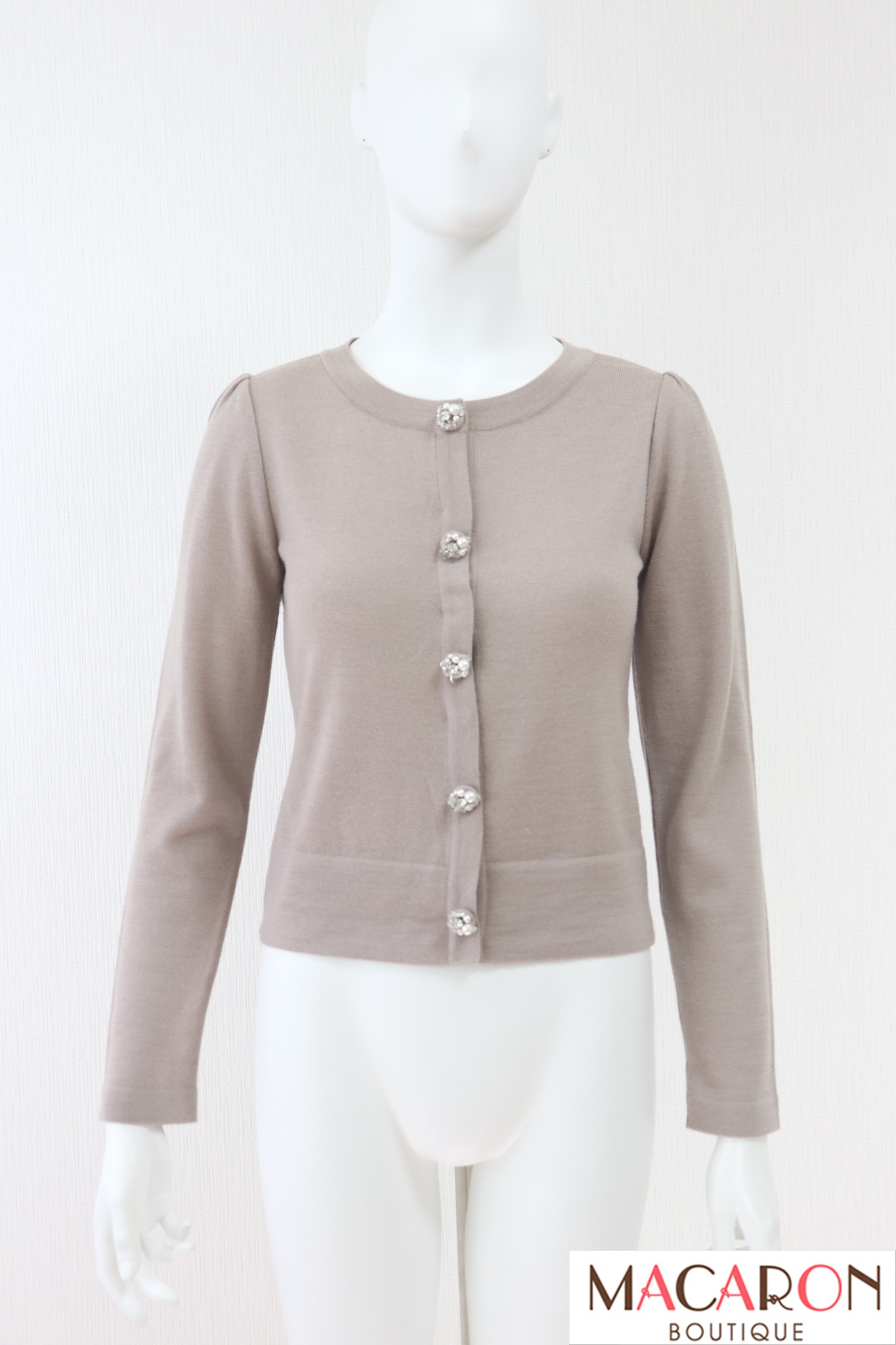 Rene（ルネ） ビジューボタンウールニットカーディガン 6942720