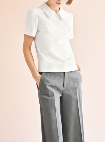 FOXEY NEWYORK(フォクシー） HARTFORD TOP 半袖ポロシャツ 41973