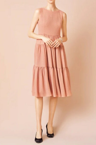 FOXEY NEWYORK(フォクシー） ノースリーブティアードワンピース 42997
