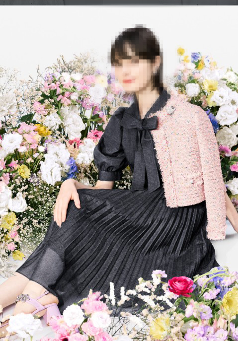 Rene♡ルネ♡2023SS♡パフスリーブワンピース Rene（ルネ） パフスリーブプリーツワンピース 5616330