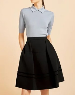 FOXEY NEWYORK(フォクシー) ベロアラインタックフレアスカート 39841