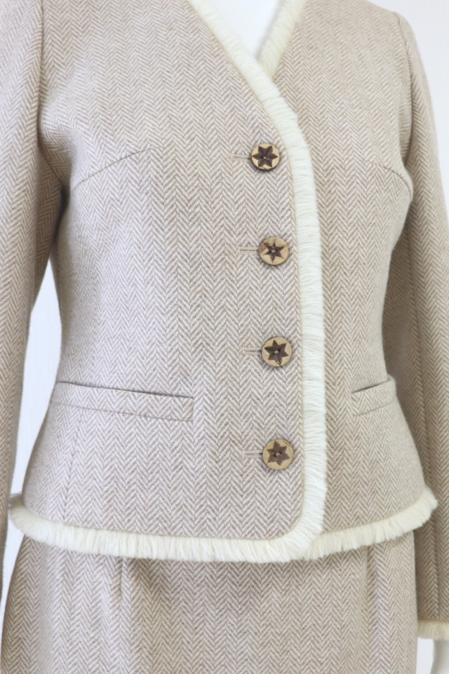 ルネ ツイードスーツ セットアップ 36 ルネ ツイードスーツ