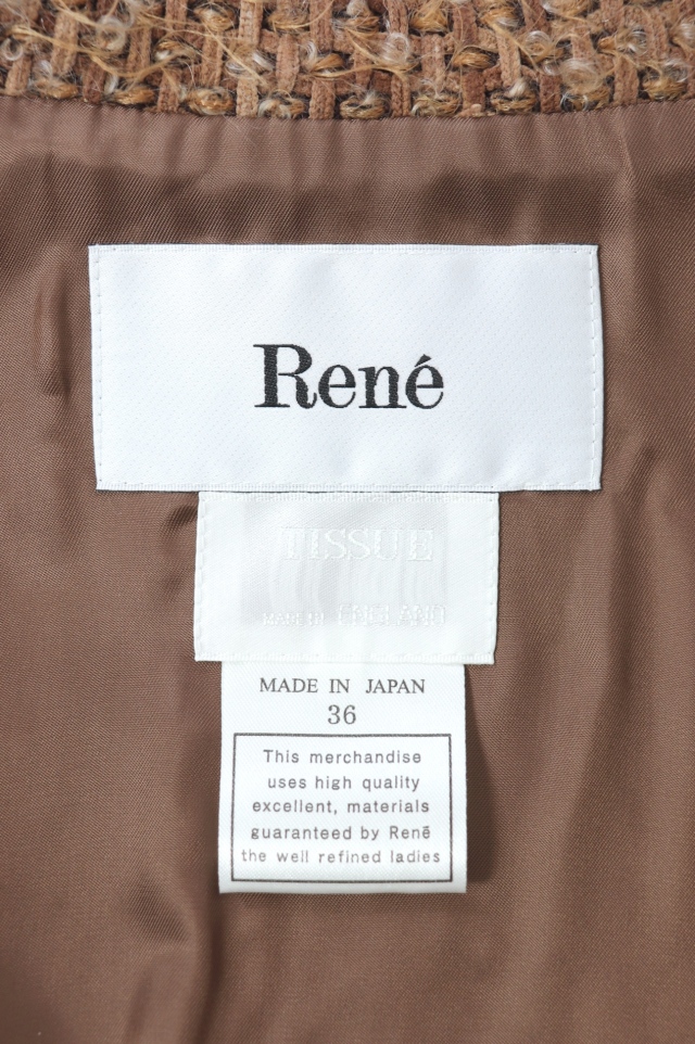 Rene（ルネ） リントン社製ツイードケープコート 6043120