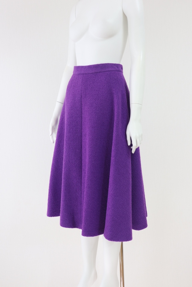 【美品】ルネ　フレアスカート　紫　36サイズ Rene（ルネ） ウールブレンドフレアスカート 6344020