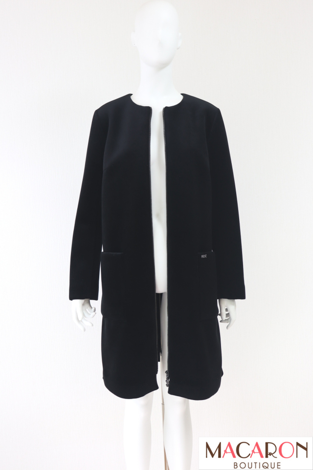 【Rene36】べ－ジュ×白　フ－ディニットコート˳✧ワンピ Rene36】べ－ジュ×白 フ－ディニットコート˳✧ワンピ Rene36】べ