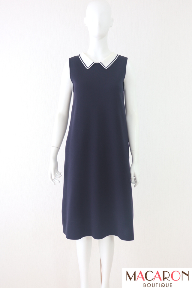 FOXEY フォクシー 白襟付き 半袖 ニット ワンピース FOXEY BOUTIQUE(フォクシー) Cresent 白襟ニットワンピース 42137
