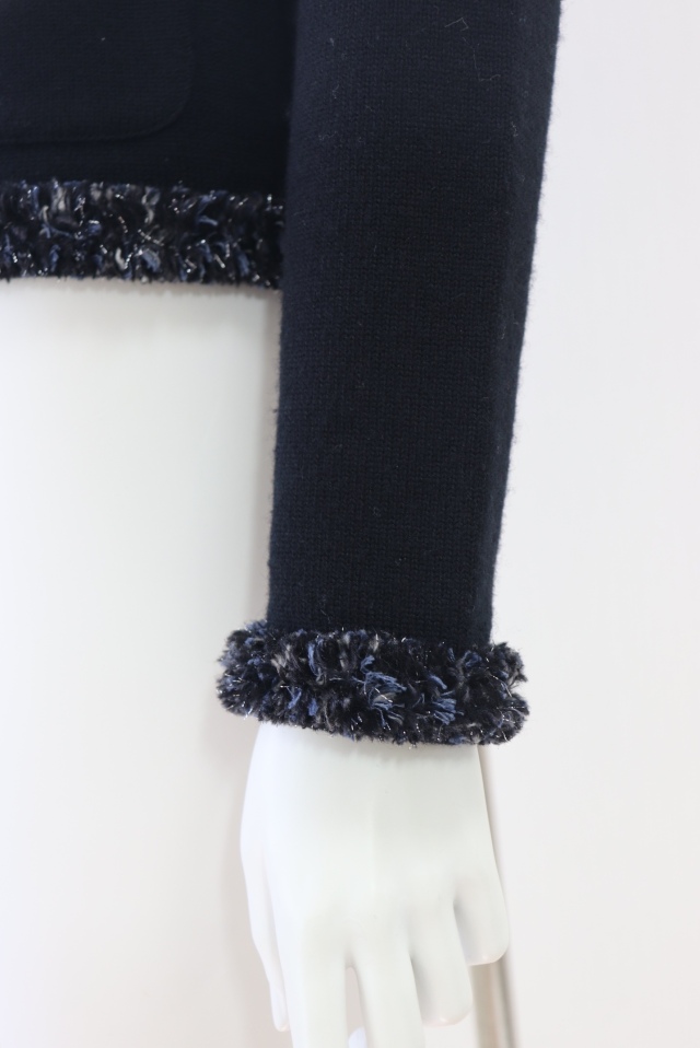 ルネ　パール　フリル　ジップアップ　ニット　カーディガン　36 ルネ パール フリル ジップアップ ニット カーディガン 36 ルネ パール