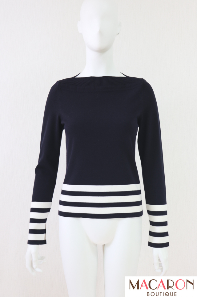 FOXEY BOUTIQUE(フォクシー）　PLAGE　ボーダーニットトップス　42124