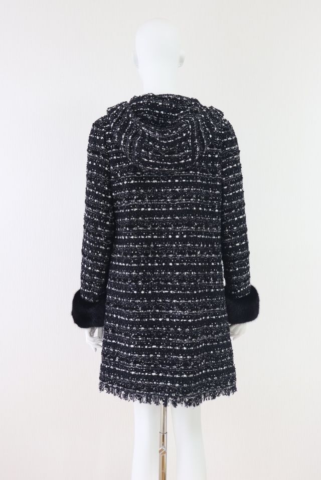 Rene（ルネ） ミンクファー付ツイードコート 6838060