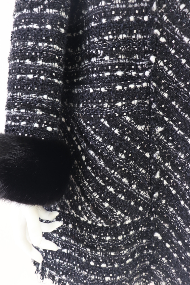 Rene（ルネ） ミンクファー付ツイードコート 6838060