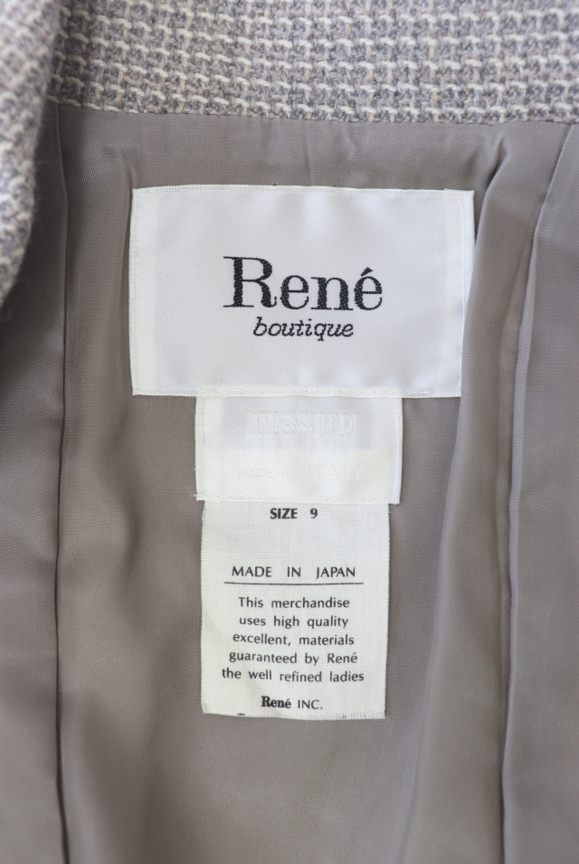 Rene（ルネ） ウール織りジャケット＆スカートスーツ