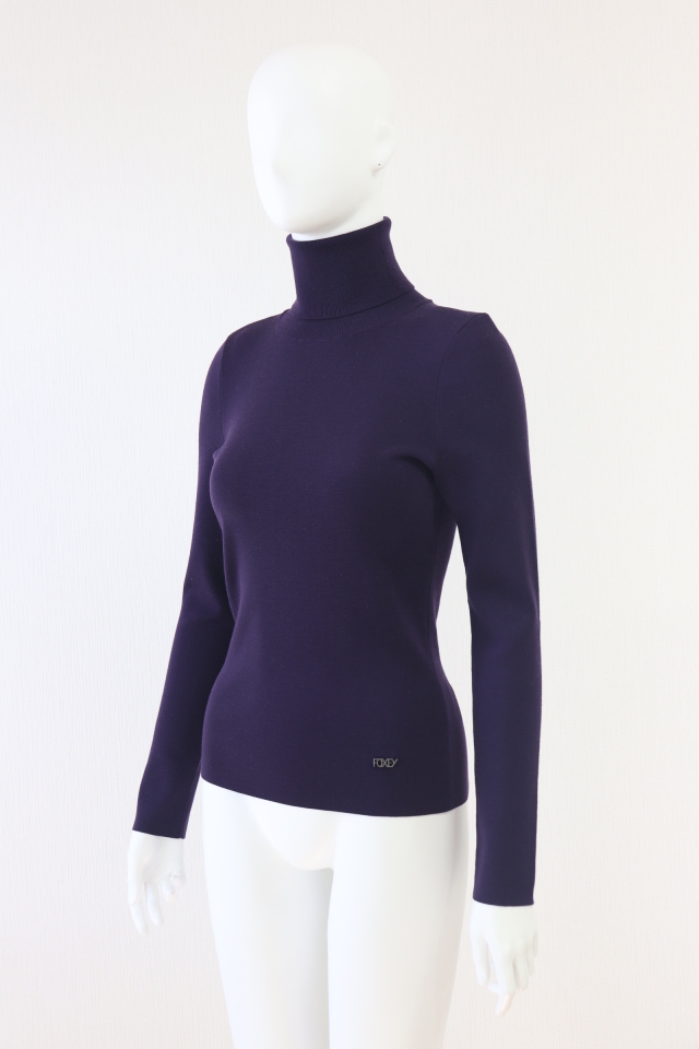フォクシー◇グレースウール　タートルネックセーター　40 ホワイト 39116 Knit Top 