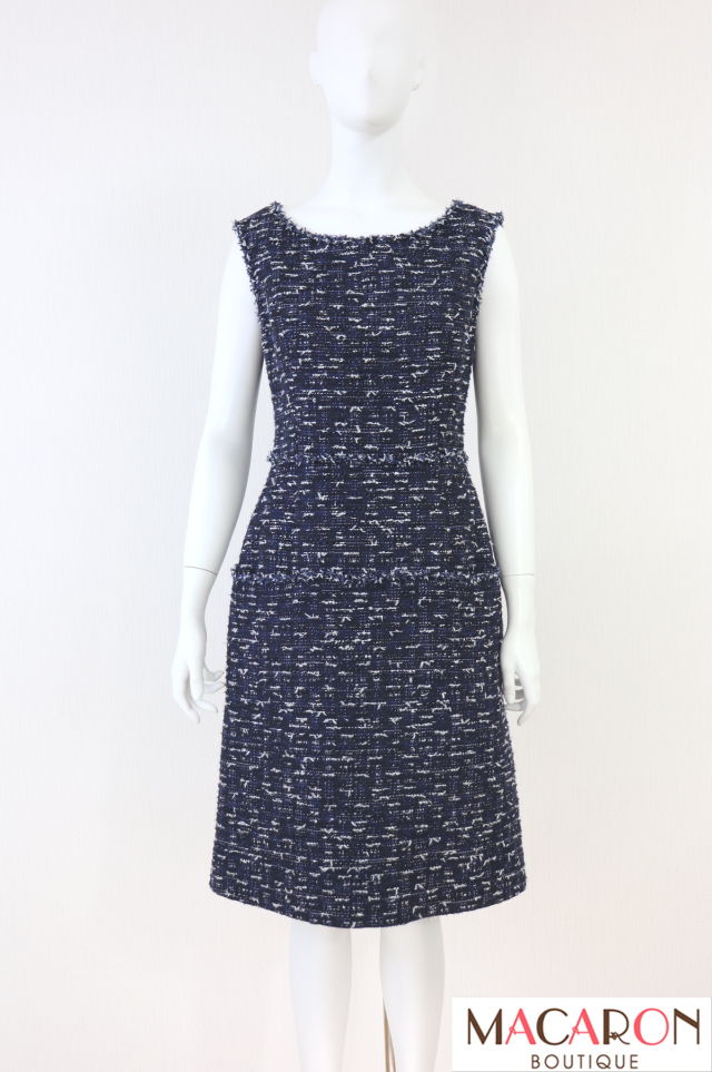 【SALE】Rene（ルネ）　ノースリーブツイードワンピース　6846170