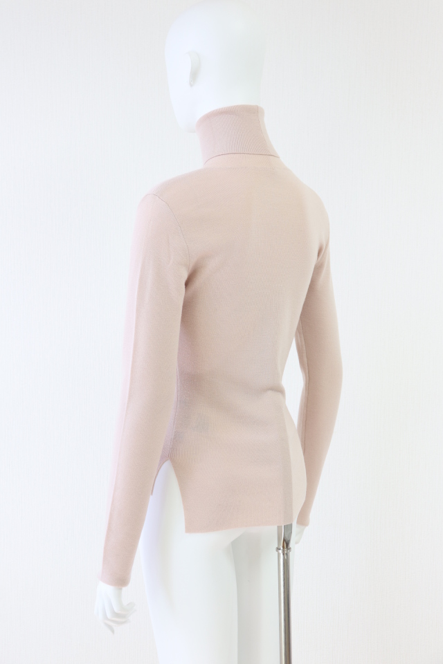 FOXEY 38 グレースウールタートルセーター ライトピンクベージュ系 FOXEY - FOXEY 38 グレースウールタートルセーター ライトピンク