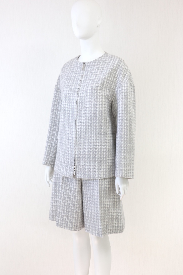ルネ　ニットツィード ジャケット 34 Rene（ルネ） ツイードジャケット＆キュロットパンツセットアップ
