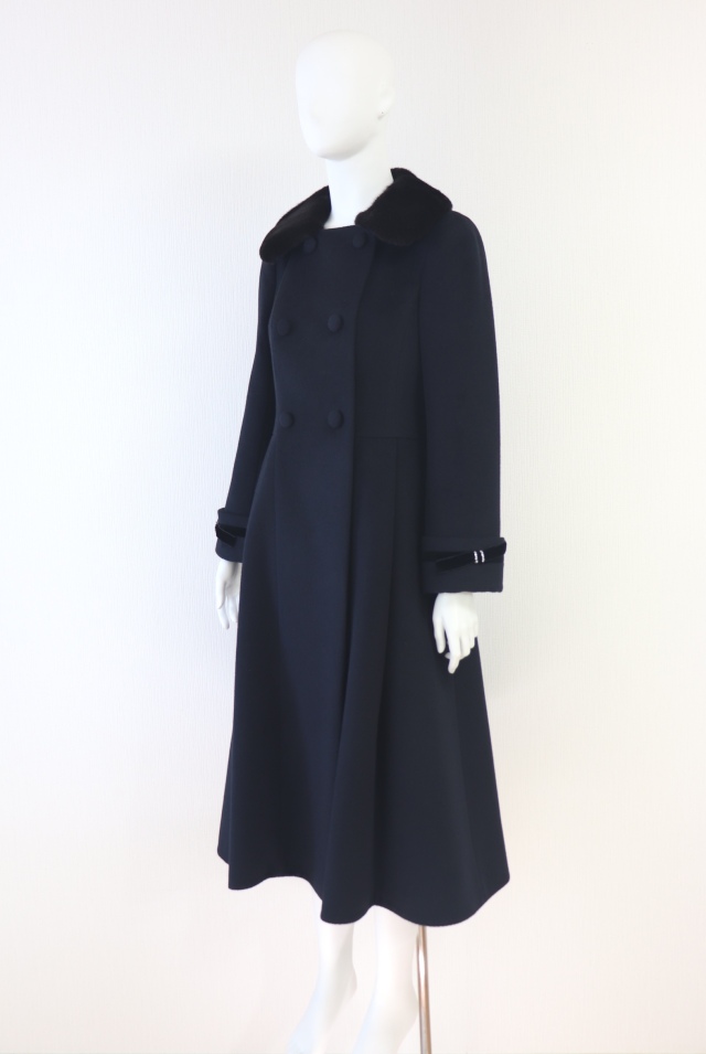 Rene ルネ ベージュ 6448210 ウールアンゴラ ロングコート 36 中古・古着通販】Rene (ルネ) コペンハーゲンファー ウールアンゴラ