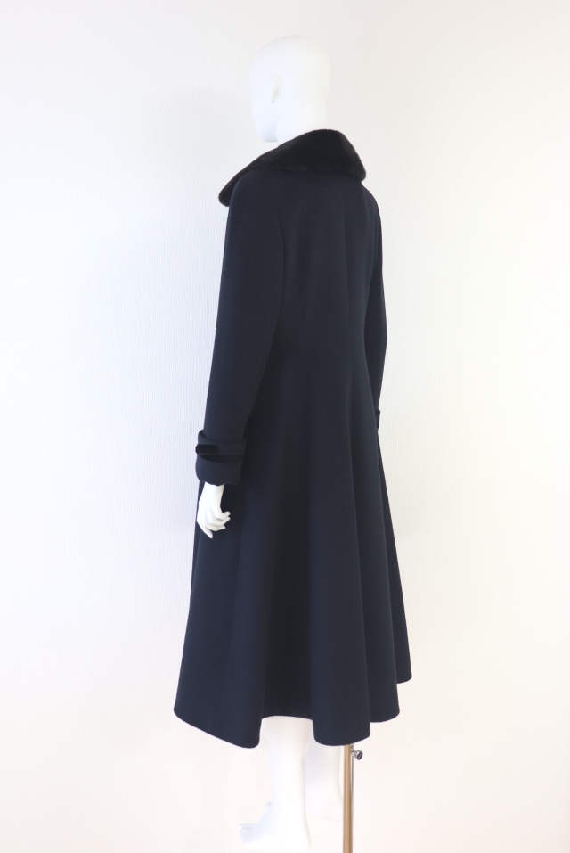 Rene（ルネ） ミンク襟ロングウールアンゴラコート 6238090