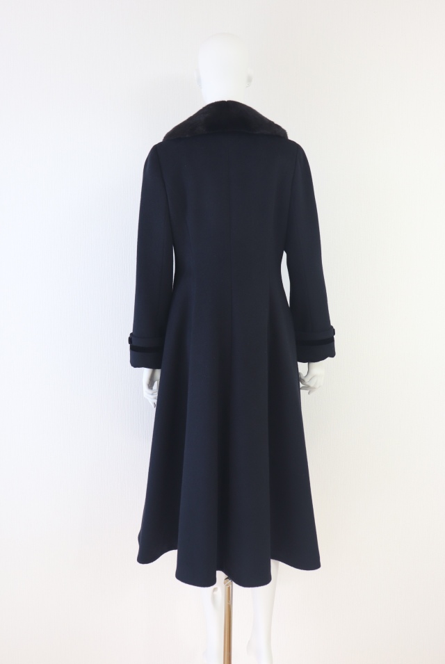 Rene（ルネ） ミンク襟ロングウールアンゴラコート 6238090