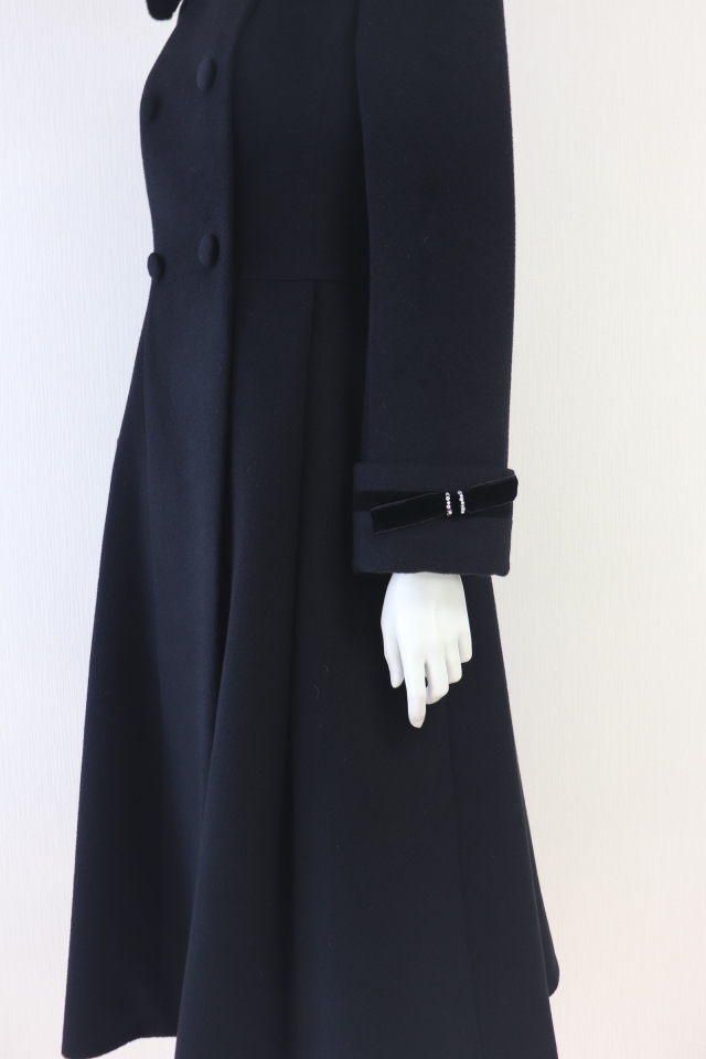 Rene（ルネ） ミンク襟ロングウールアンゴラコート 6238090