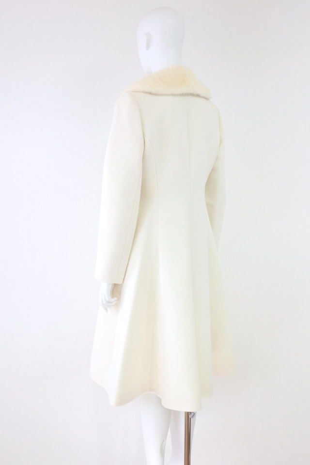 Rene（ルネ） ミンク襟ロングウールアンゴラコート 6838310