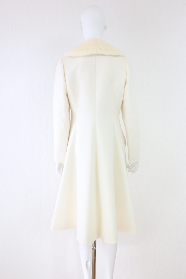 Rene（ルネ） ミンク襟ロングウールアンゴラコート 6838310